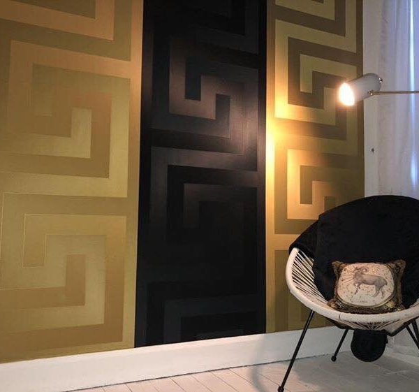 VERSACE GREEK KEY WALLPAER ANTIQUE GOLD